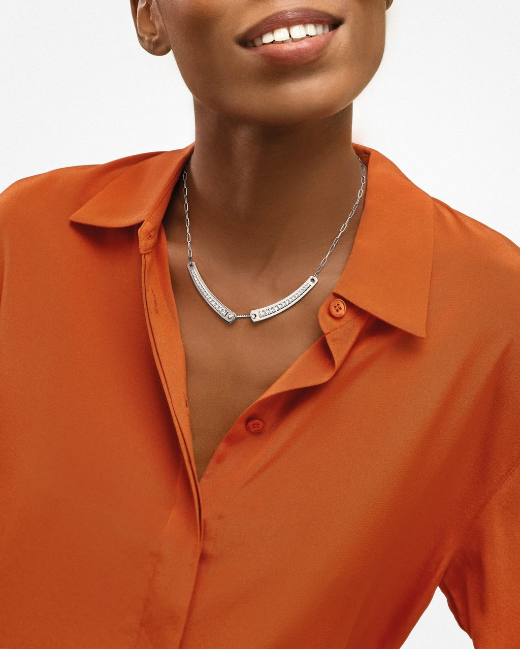 Collier Mood Tuxedo en Or Blanc