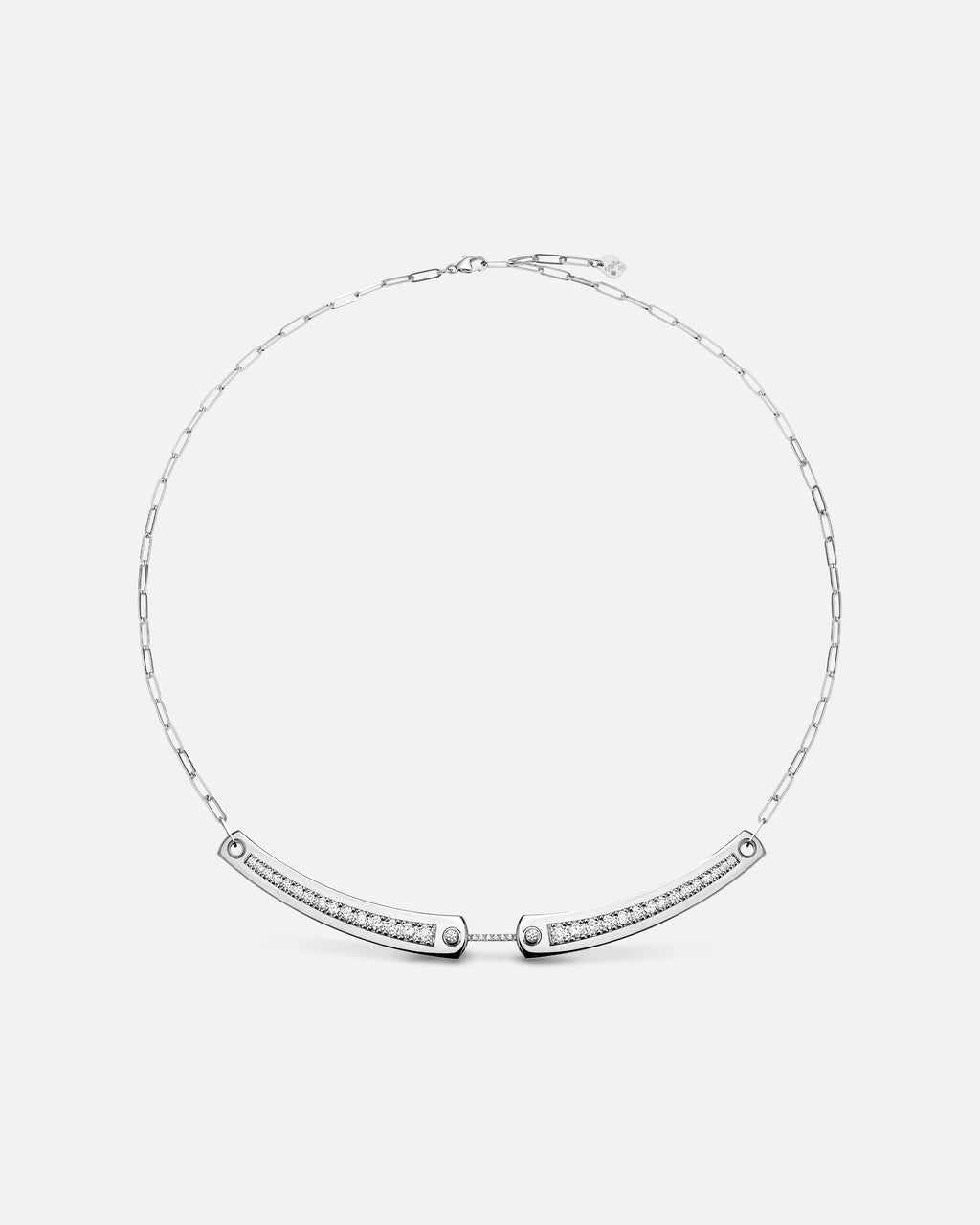 Collier Mood Tuxedo en Or Blanc