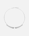 Tuxedo Mood Necklace in White Gold