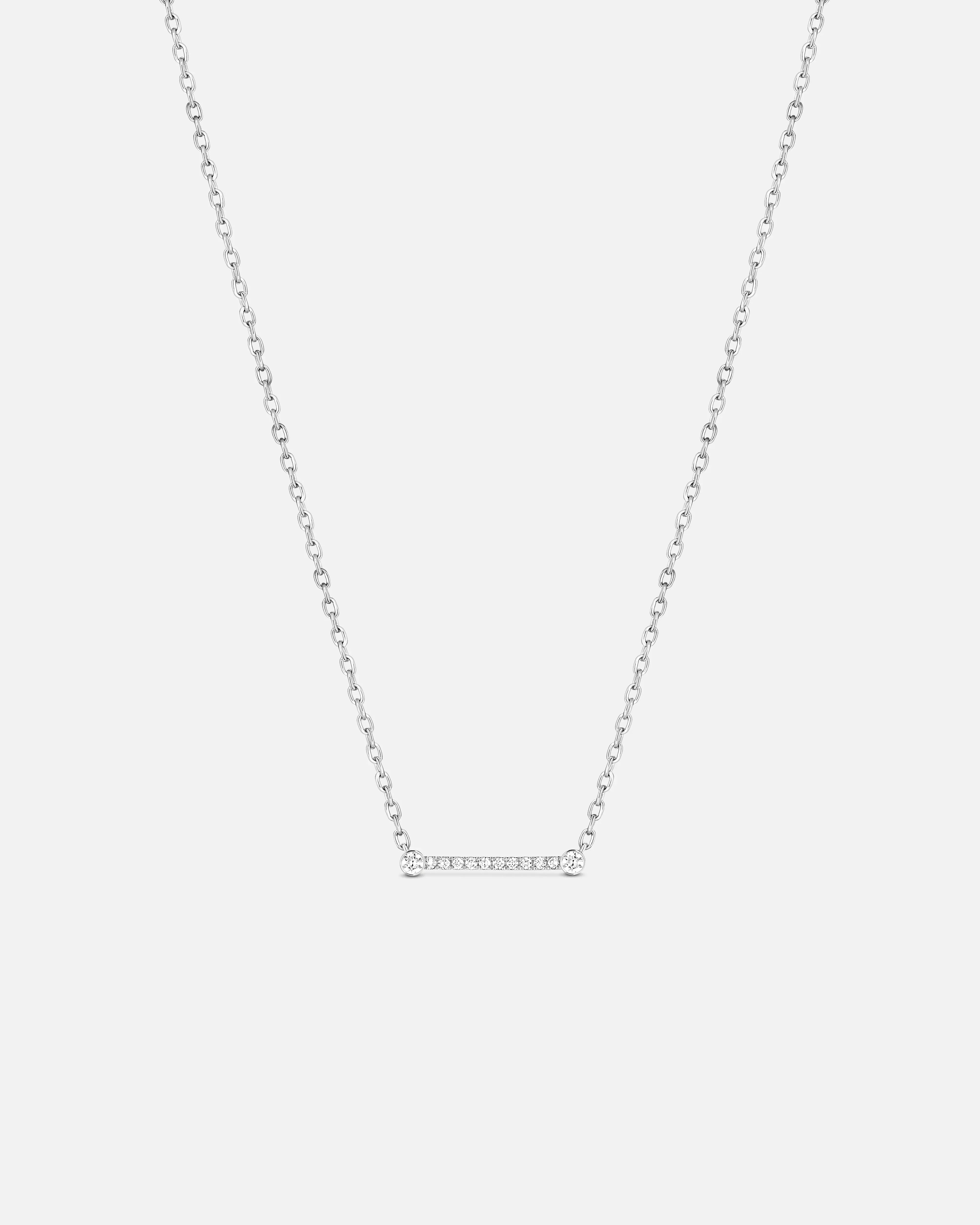 Business Meeting Mood Pendant in White Gold