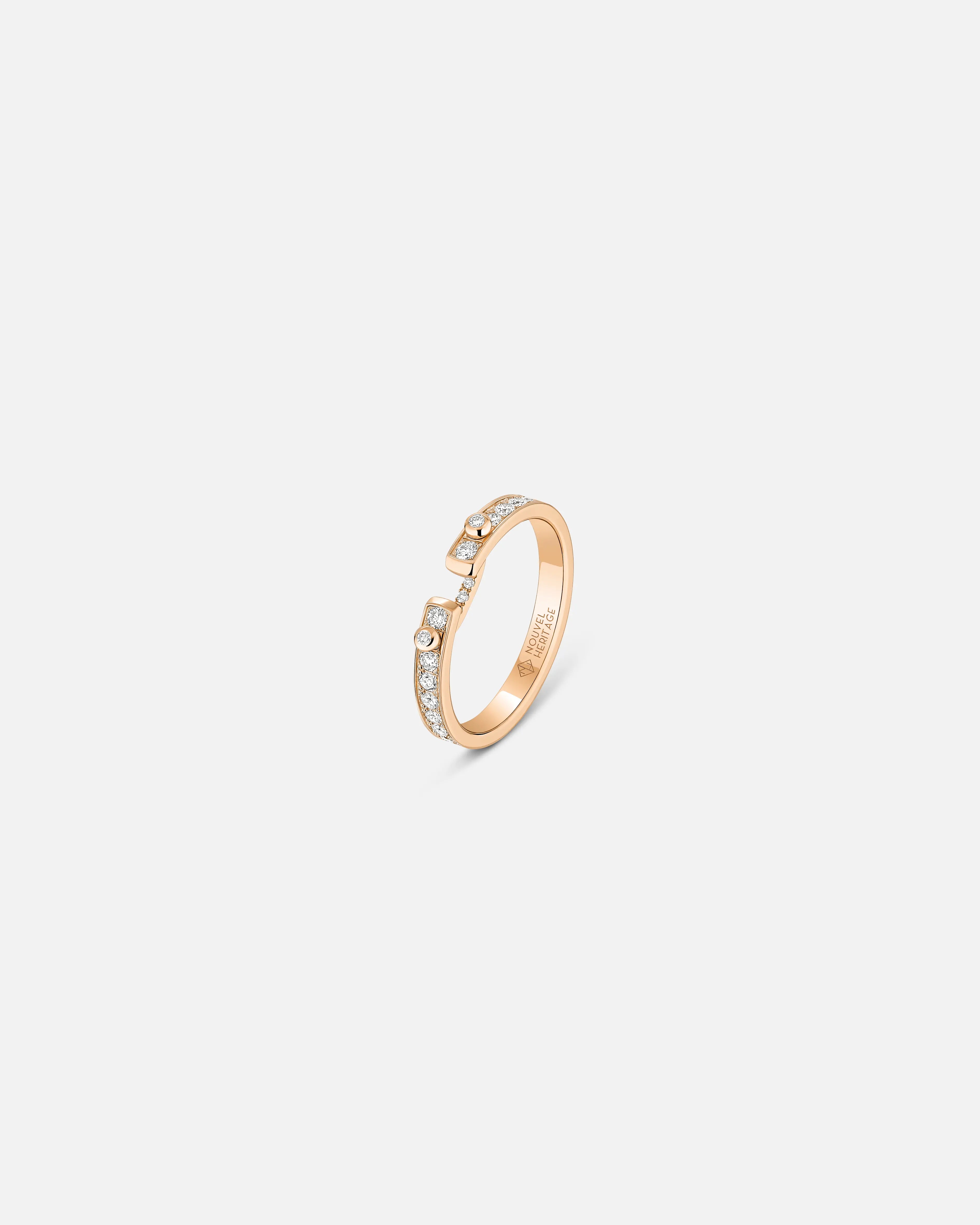 Bague Mood Eternity Tuxedo PM en Or Rose