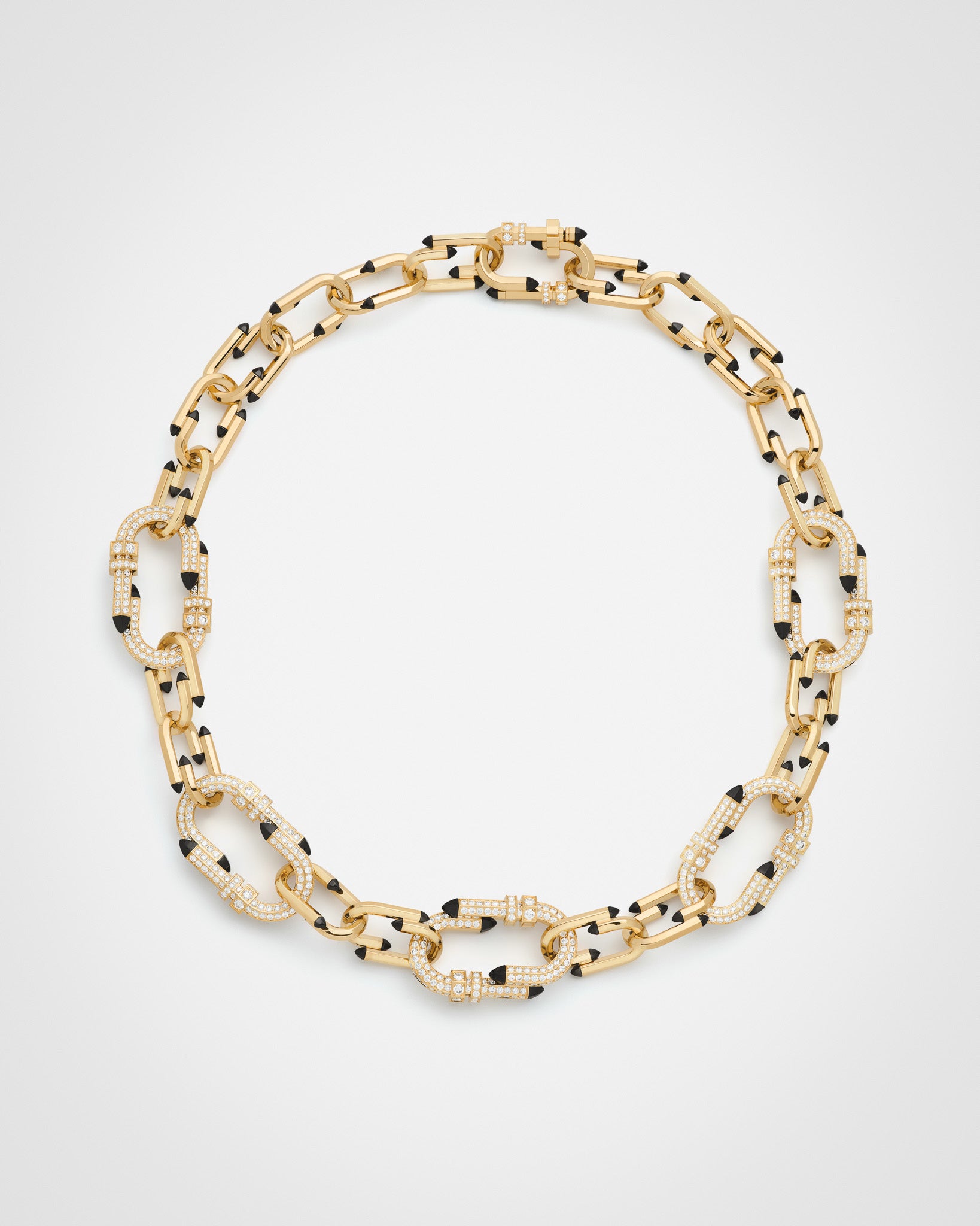 Multi Diamond Try Me Choker in Yellow Gold