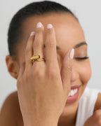 Gold Latch Ring in Yellow Gold