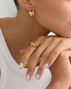 Gold Latch Ring in Yellow Gold