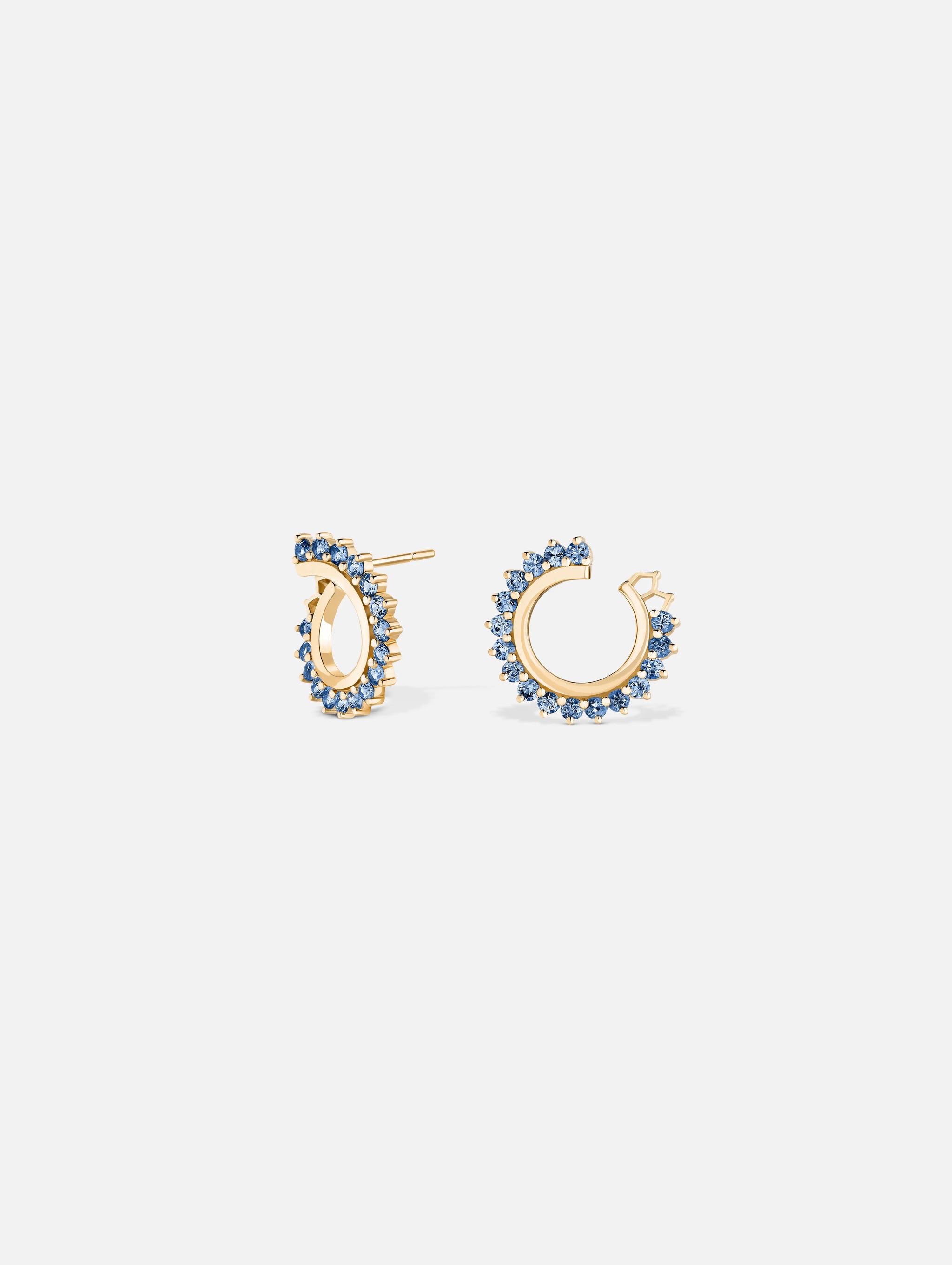 Boucles d'oreilles Vendôme Saphir Bleu en Or Jaune - 1 - Nouvel Heritage