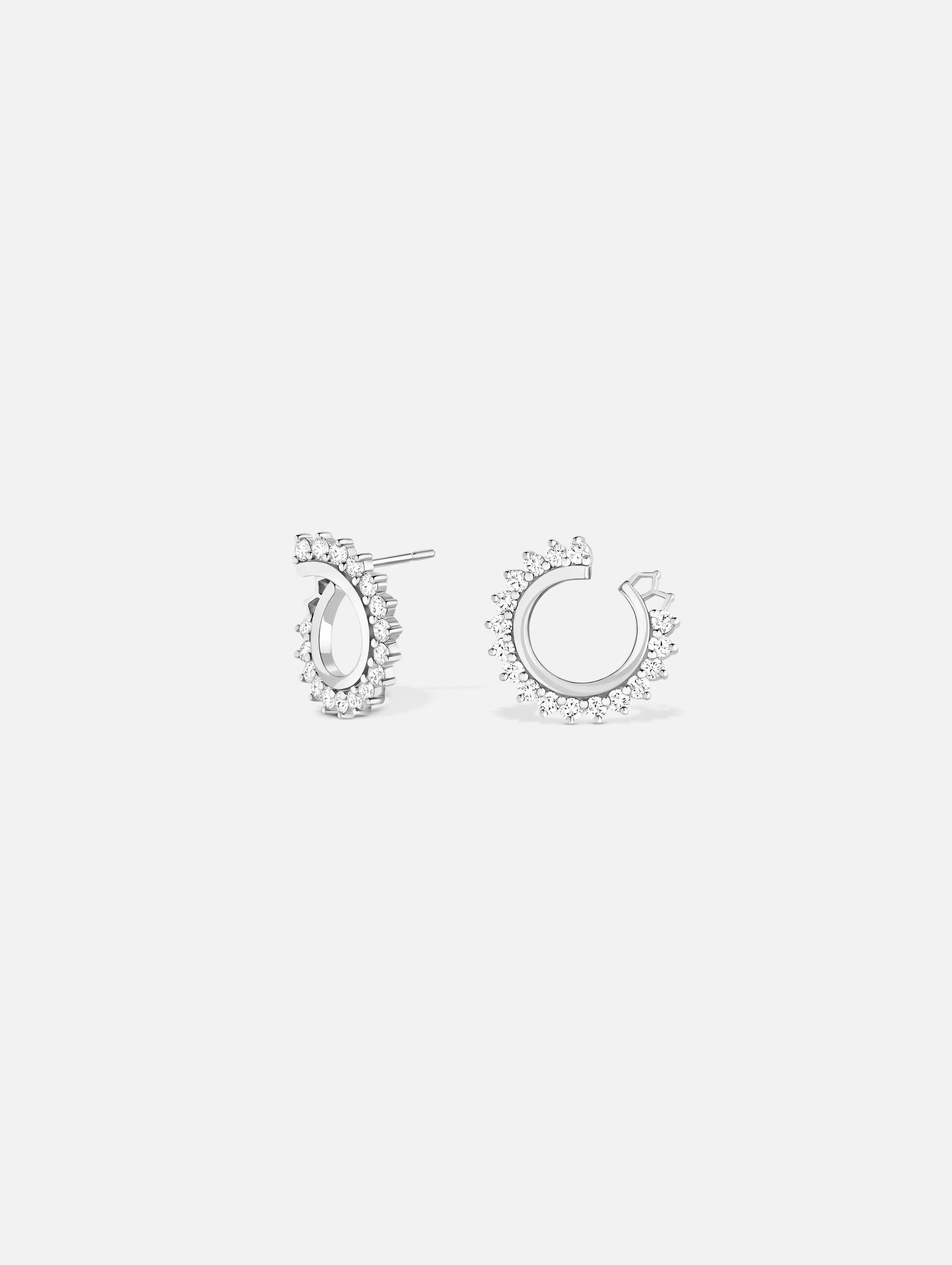 Boucles d'oreilles Vendôme Diamant en Or Blanc - 1 - Nouvel Heritage