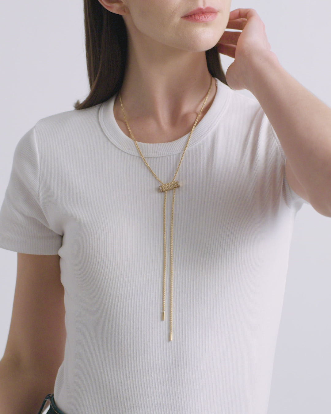 Diamond Latch Pendant on GM Chain in Yellow Gold