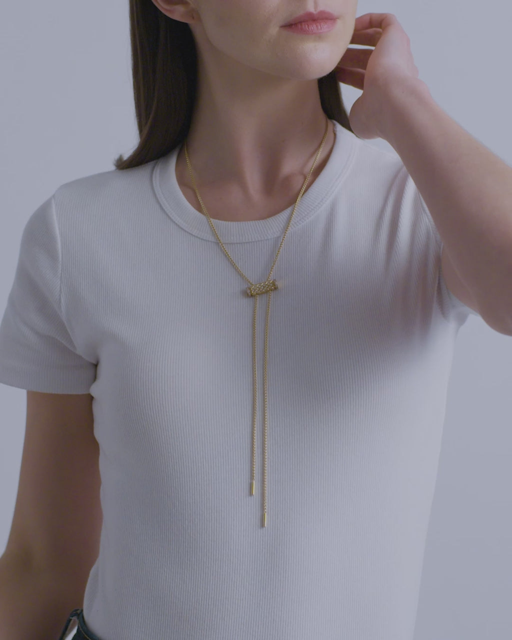 Diamond Latch Pendant on GM Chain in Yellow Gold