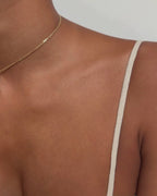 Paved Mini Latch Pendant in Yellow Gold