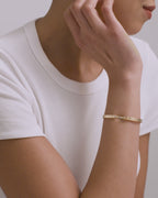 Parisian Stroll Mood Bangle in Yellow Gold