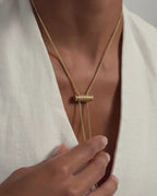 Diamond Latch Pendant on GM Chain in Rose Gold