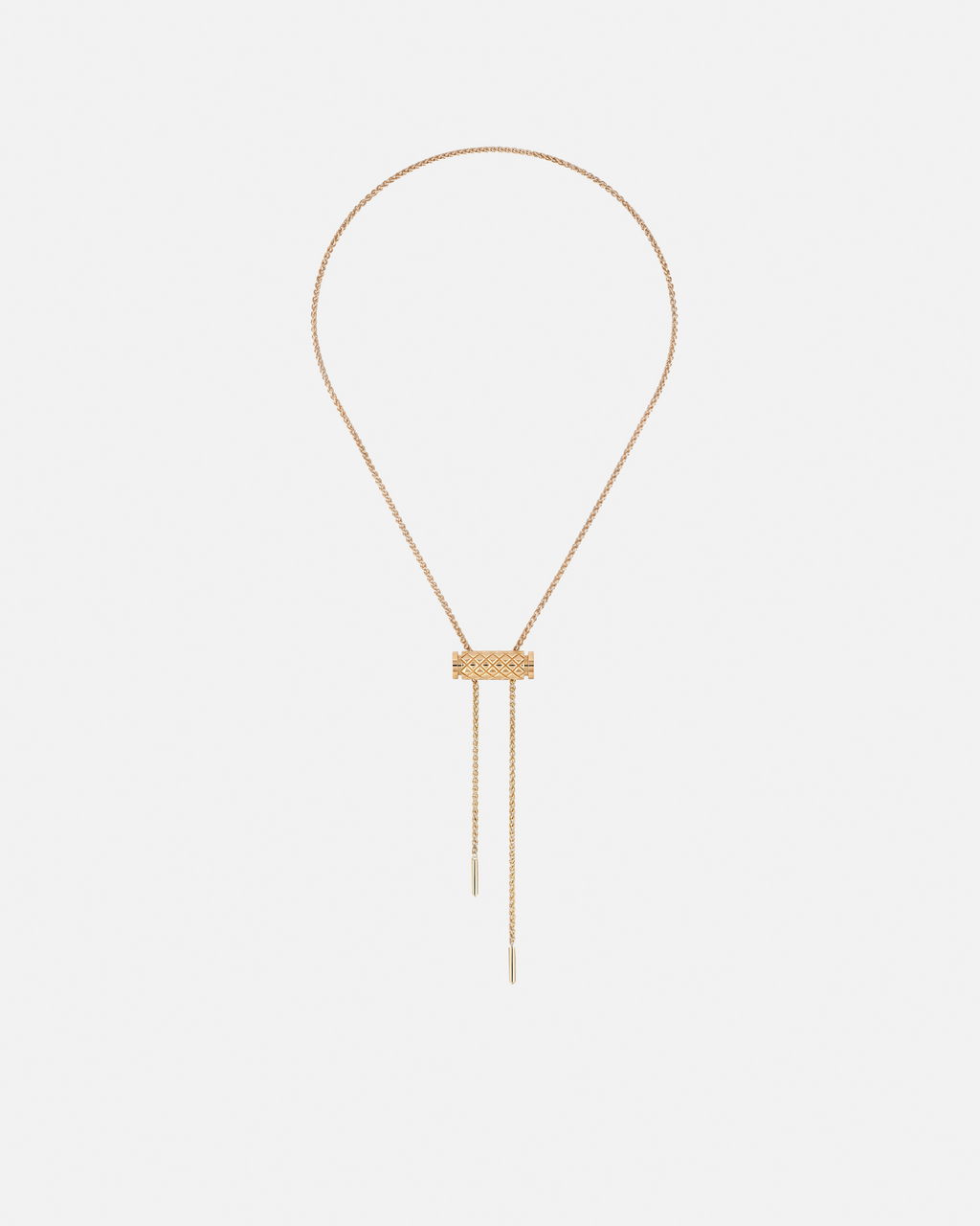 Gold Latch Pendant on MM Chain in Rose Gold