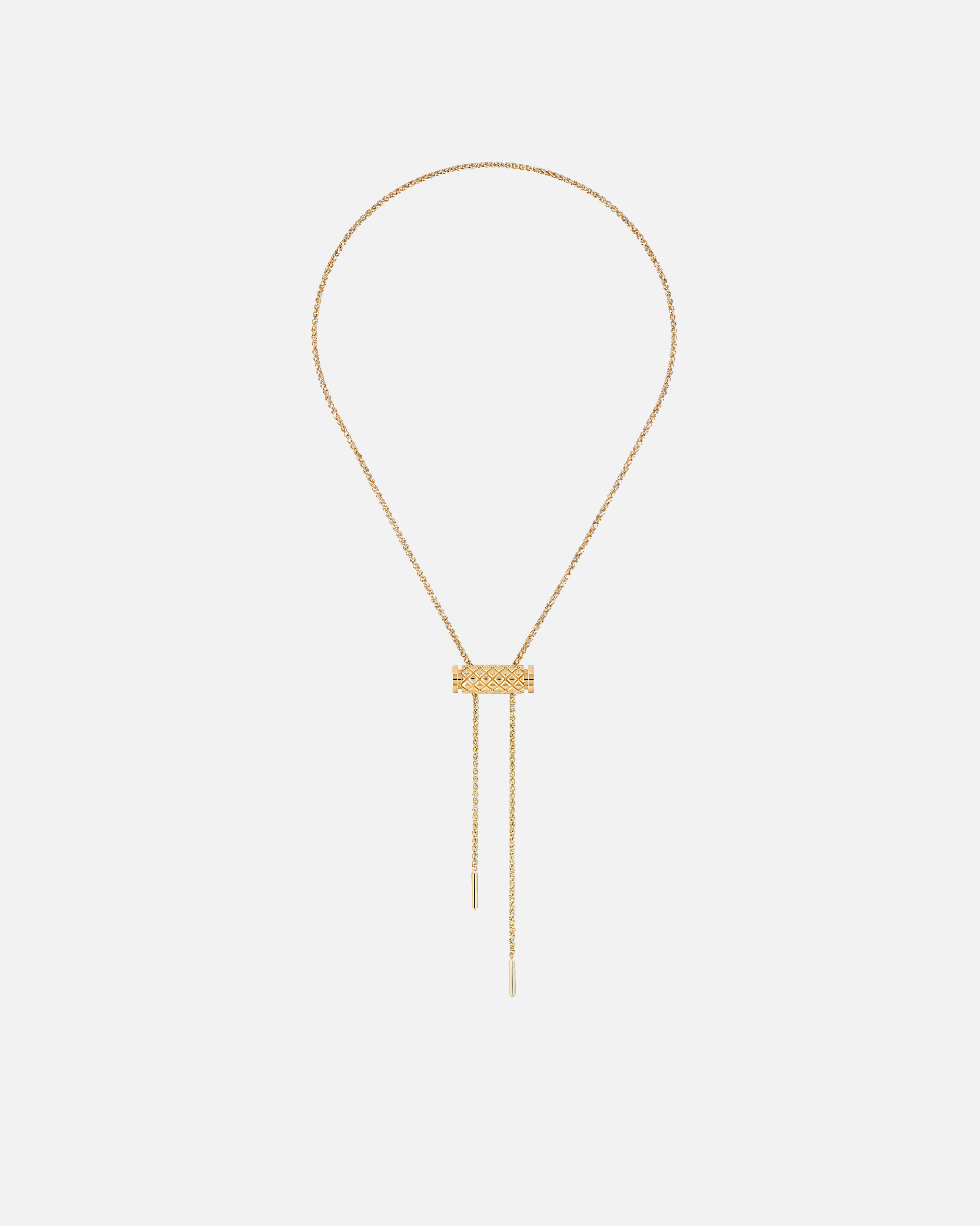 Gold Latch Pendant on MM Chain in Yellow Gold
